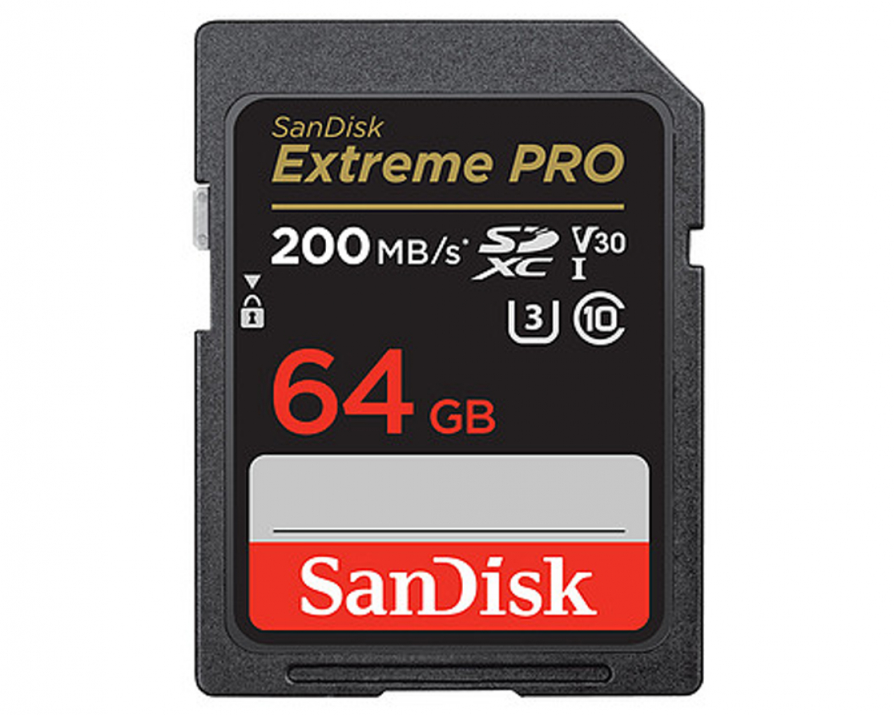 Sandisk Sandisk Secure Digital Extreme Pro 64GB XC (V30, U3, UHS I, C10 - 200MB/s lettura, 90MB/s scrittura)