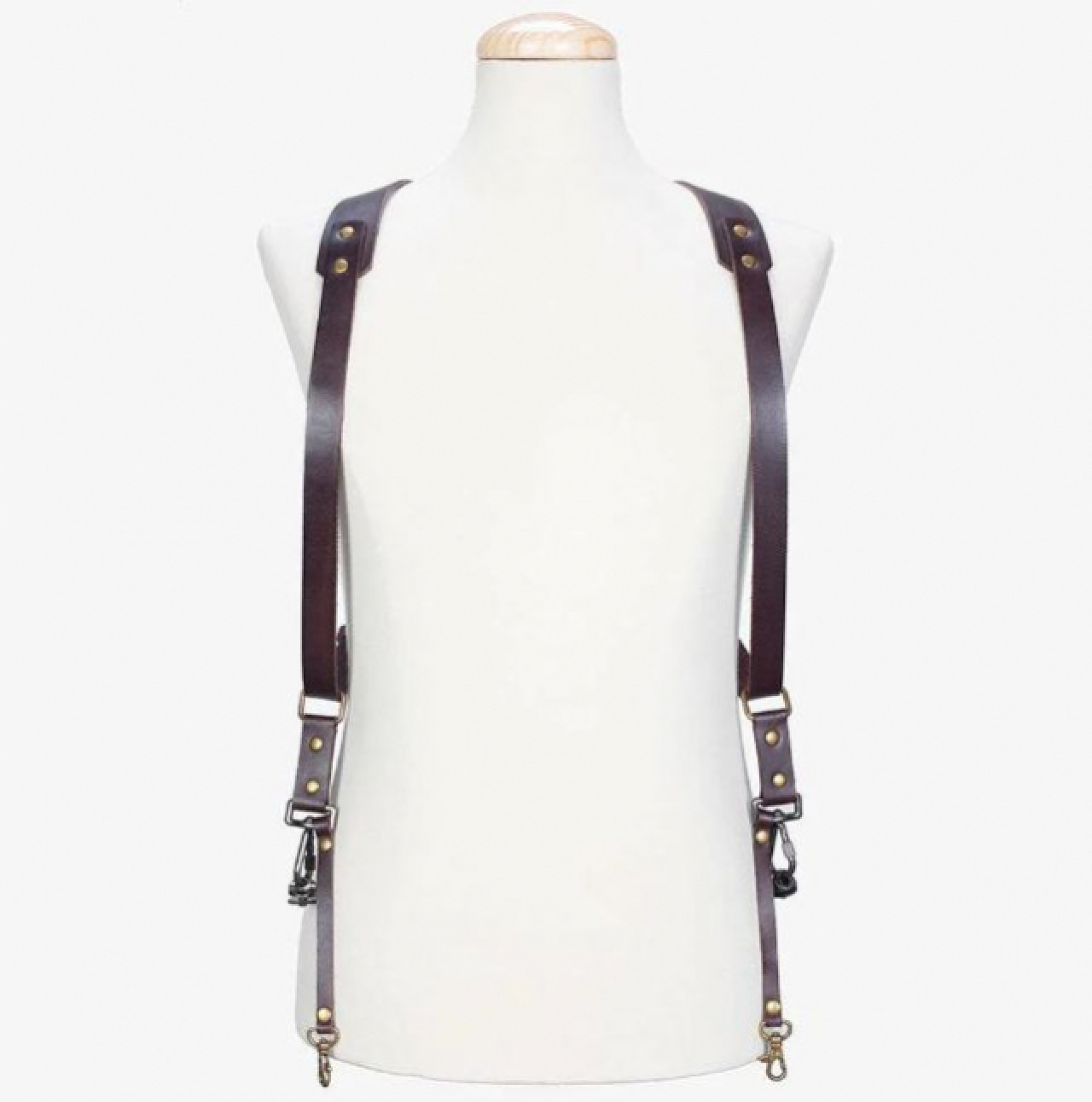 Bronkey Bronkey Berlin #702 - Brown dual leather camera strap Small