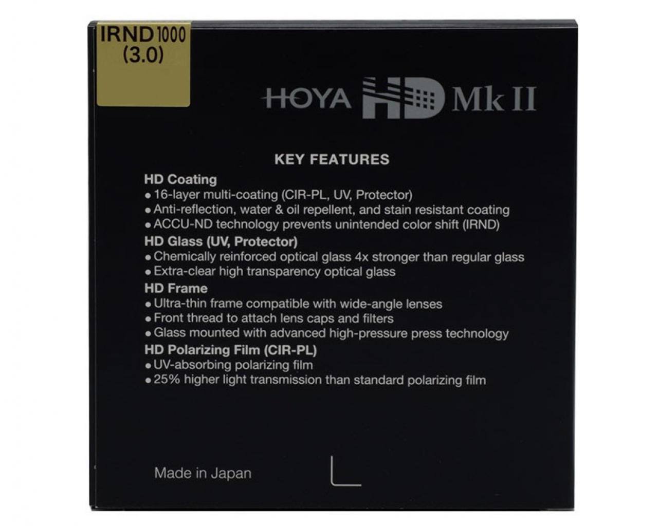 Hoya Hoya Filtro HD MkII IRND1000 (3.0) 82mm