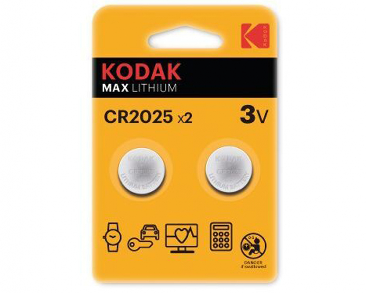 Duracell Kodak Pila 30417670 CR2025 Max 3V 2Pz