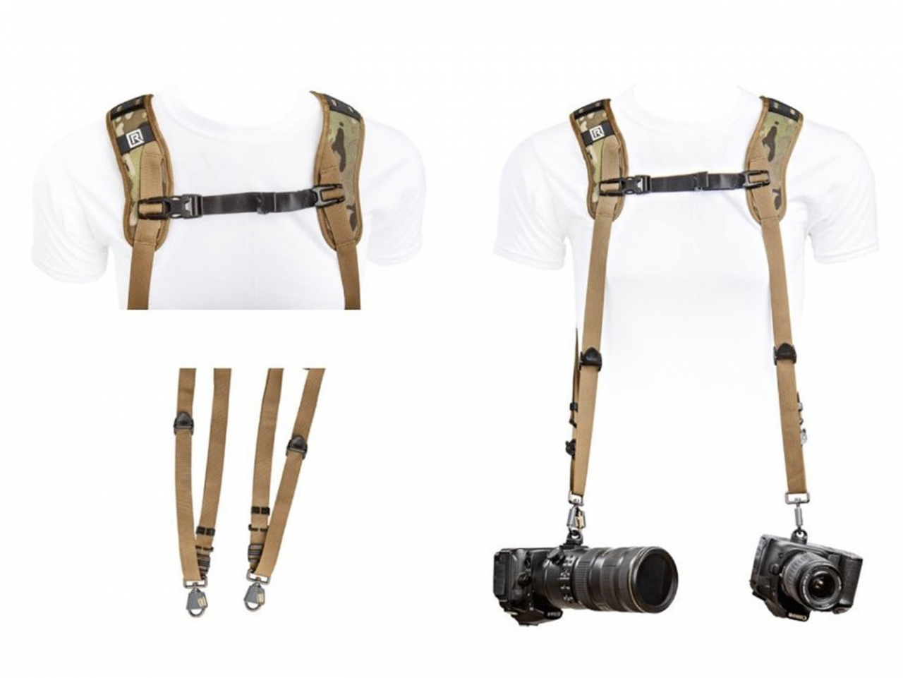 Black rapid BlackRapid - Double Breathe Camera Harness Multi-terrain Camo