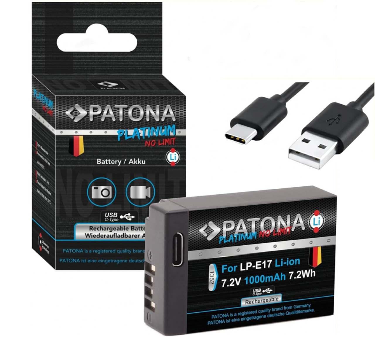 Patona Patona Platinum LP-E17 per Canon whith usb-c