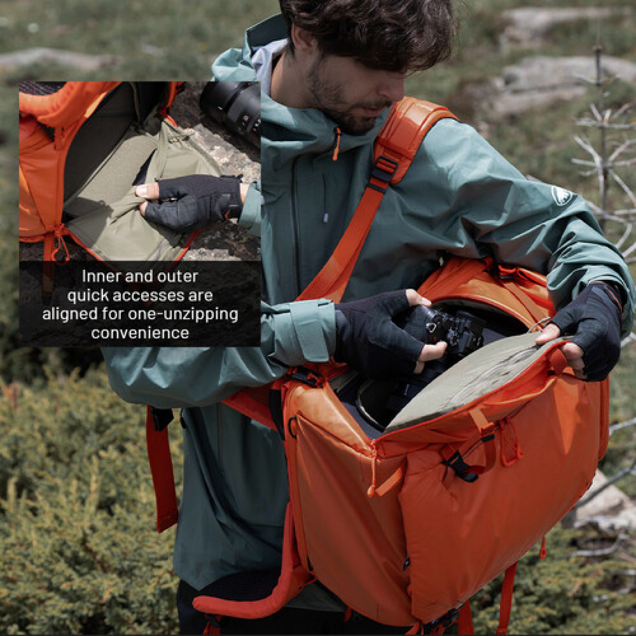 Pgytech Pgytech OnePro Flex Backpack 50L(Space Black)+Camera Insert M