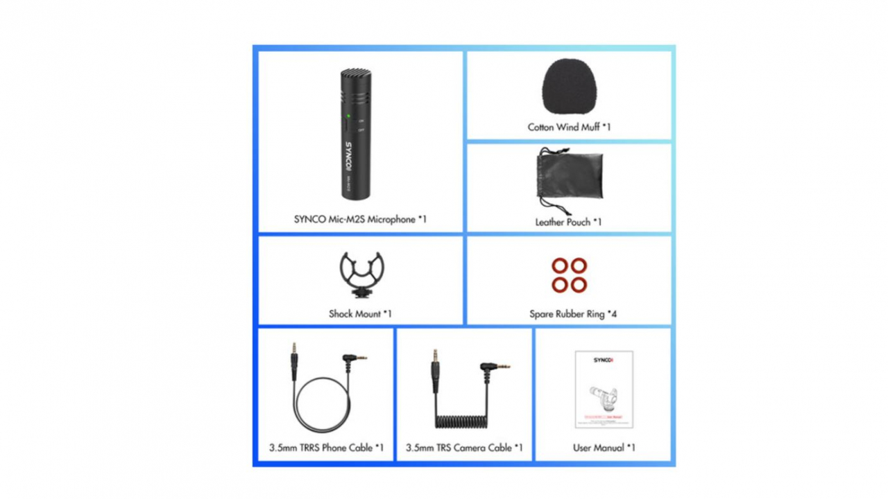 Synco Synco M2S Microfono per Fotocamera
Video (1X AAA
NON INCLUSE)