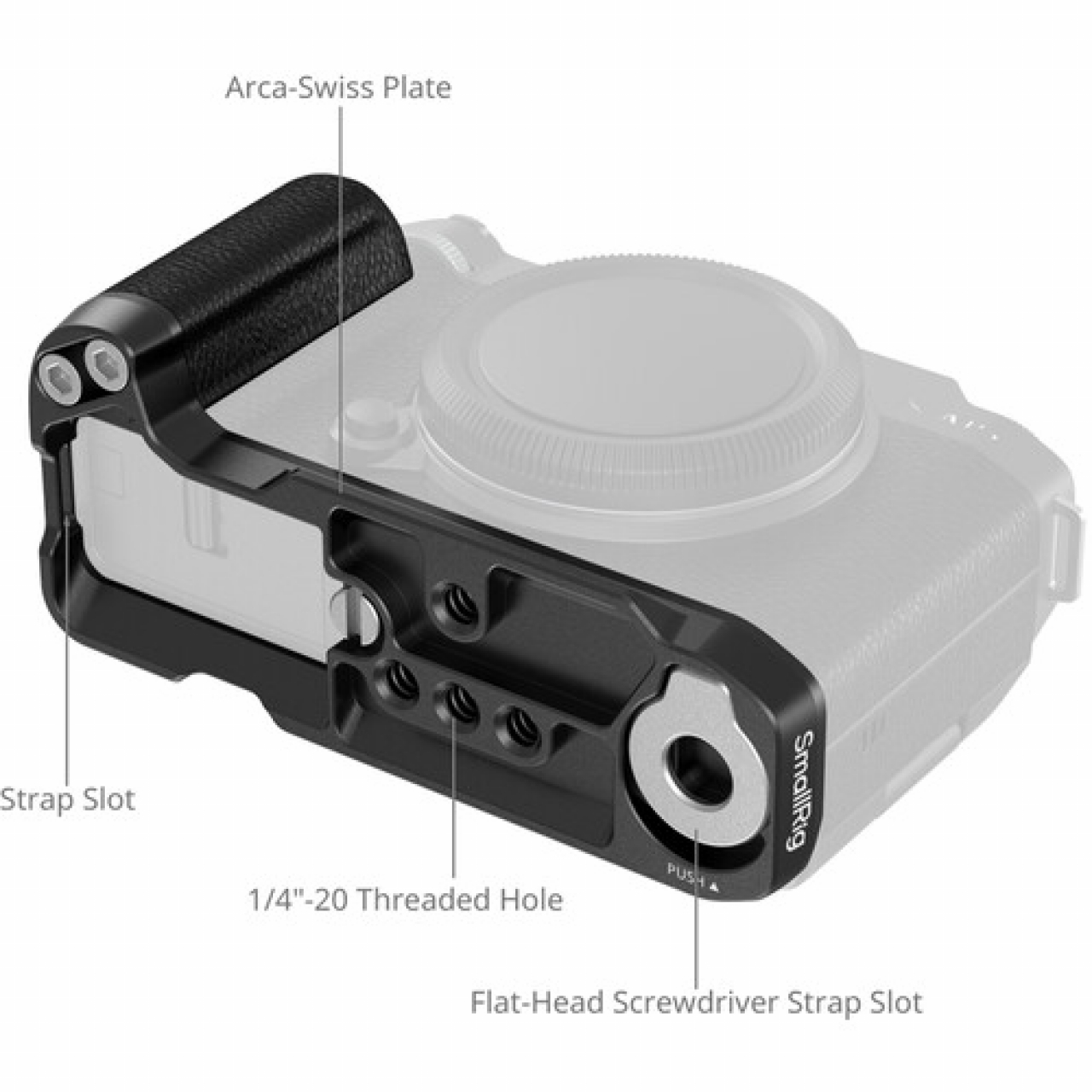 Smallrig SmallRig L-Shape Mount Plate with Silicone Handle for FUJIFILM X-M5(Black) 4876