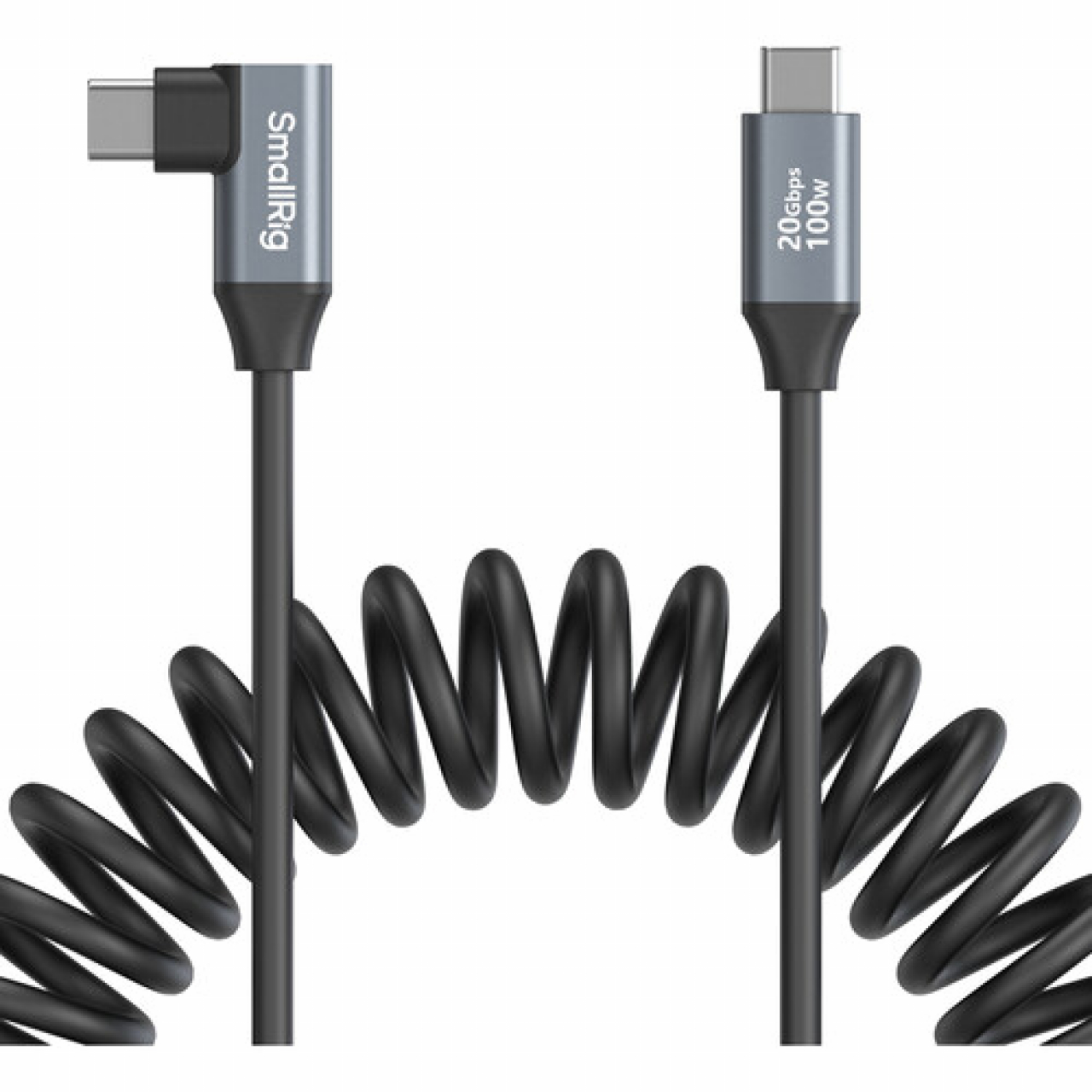 Smallrig SmallRig USB-C (Straight) to USB-C (Angled) Coiled Data Cable 4792