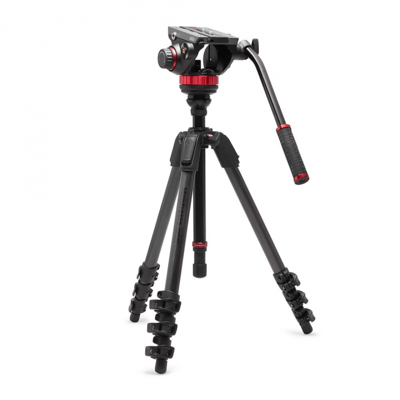 Manfrotto Kit Testa Fluida 502 + 055 video in Carbon. Col. Livellante 4 SEZ.