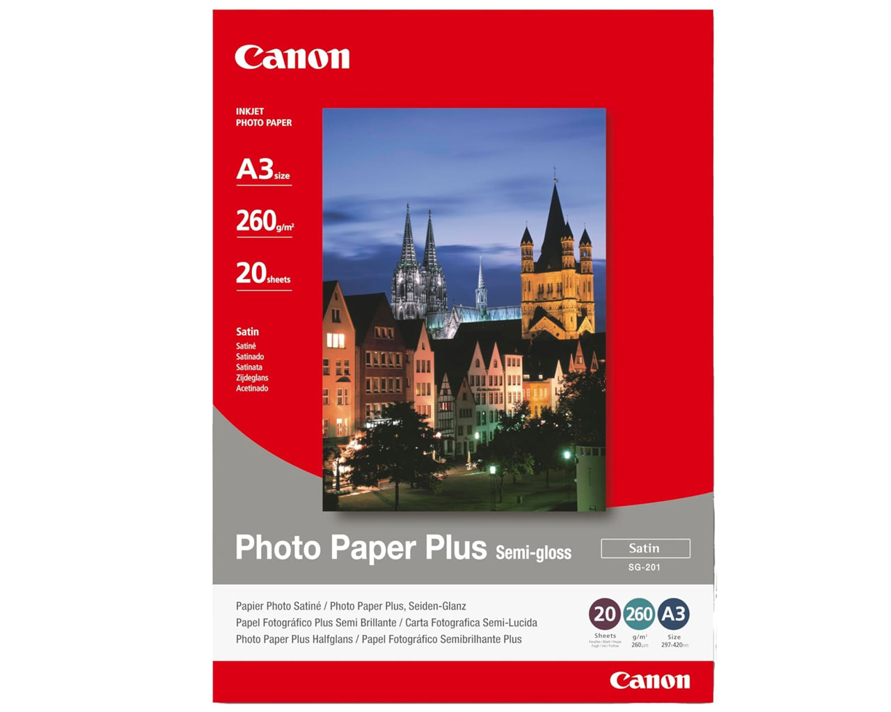Canon Canon SG-201 Carta Fotografica Semilucida Satinata Formato A3 (20 fogli)