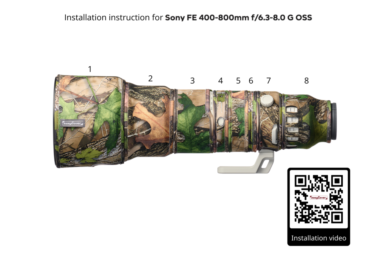 Easycover EasyCover Lens Protection for Sony FE 400-800mm F/6.3-8 G OSS True Timber Kanati camouflage