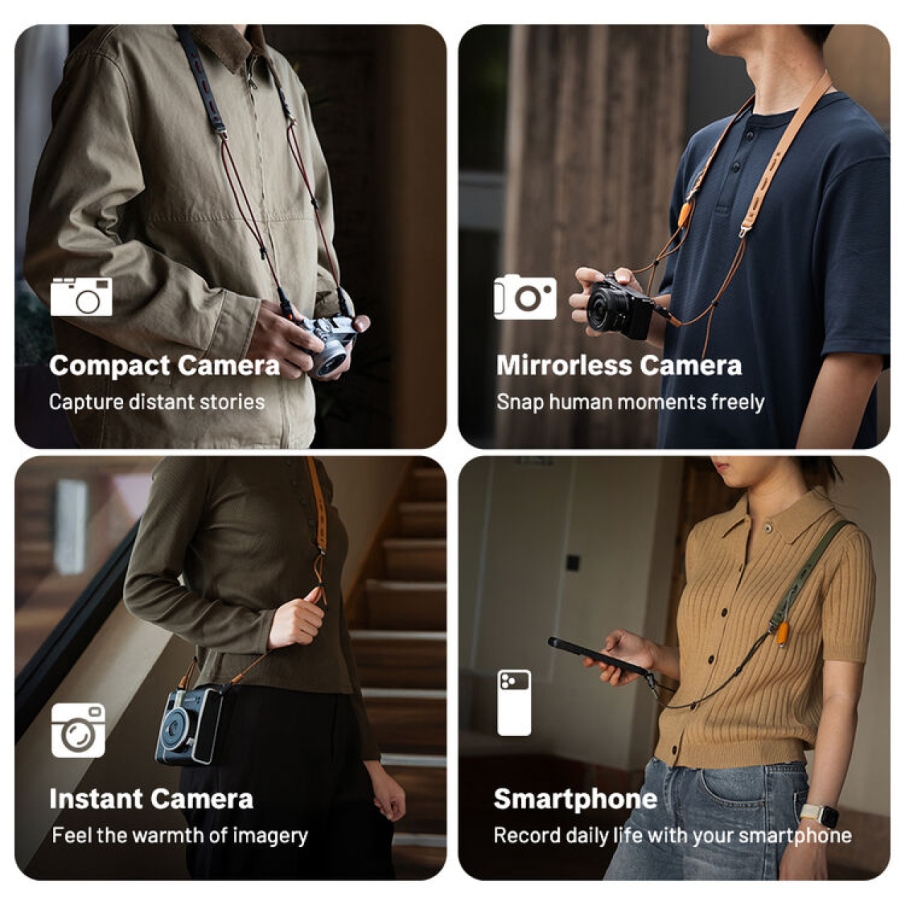 Pgytech Pgytech CB-583 Tracolla Slim (verde oliva vintage)