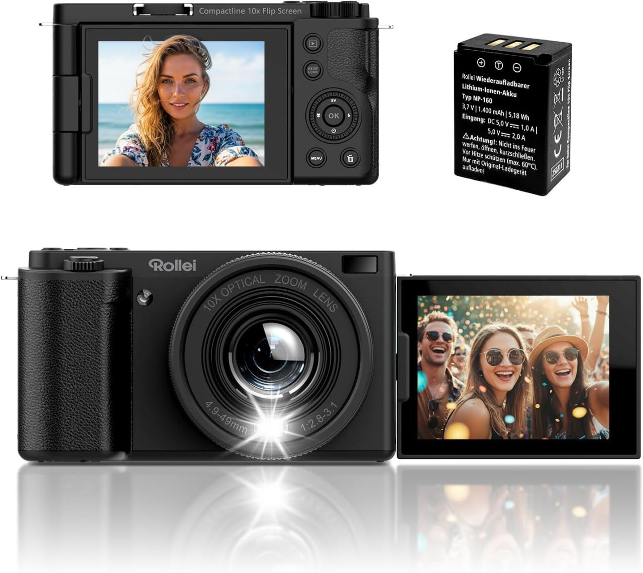 Rollei Rollei - Compactline 10x Flip Screen