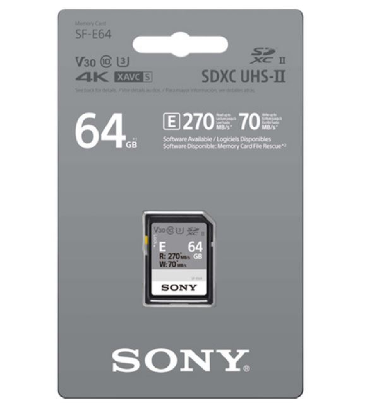 Sony Sony SD 64 GB TOUGH E UHS-II U3 270mbs/45mbs