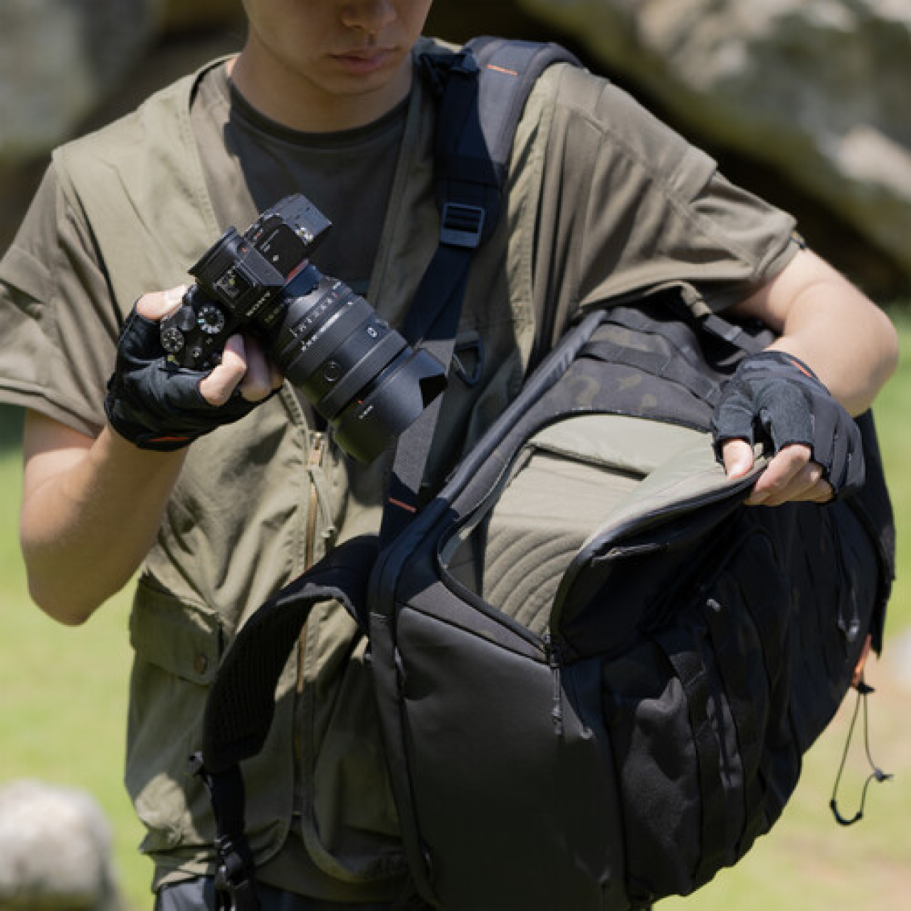 Pgytech Pgytech CB-220 OneMo Tactical Camera/Drone Backpack (Dark Night Camo, 25L)