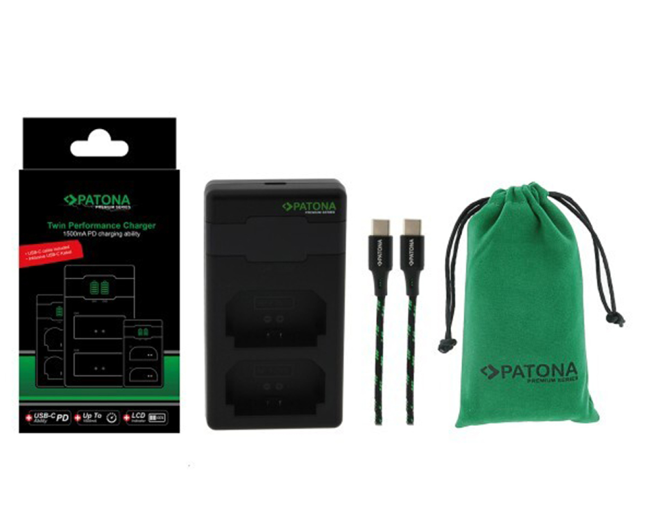 Patona Patona Premium Twin Performance PD Usb-C per Nikon EN-EL15