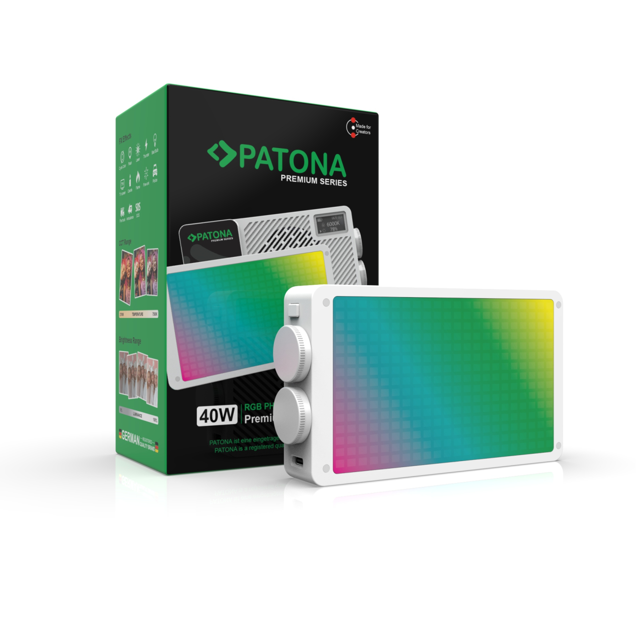 Patona Patona PREMIUM SR40 RGB LED PHOTO-/VIDEO LIGHT