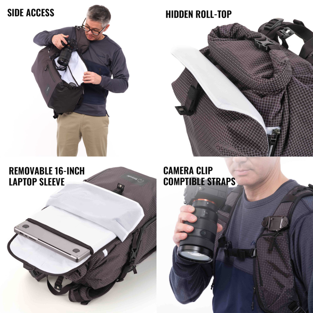 Shimoda Shimoda Sidecountry 28 Starter Kit (w/ Medium Top Loader) - Black/White (520-351)