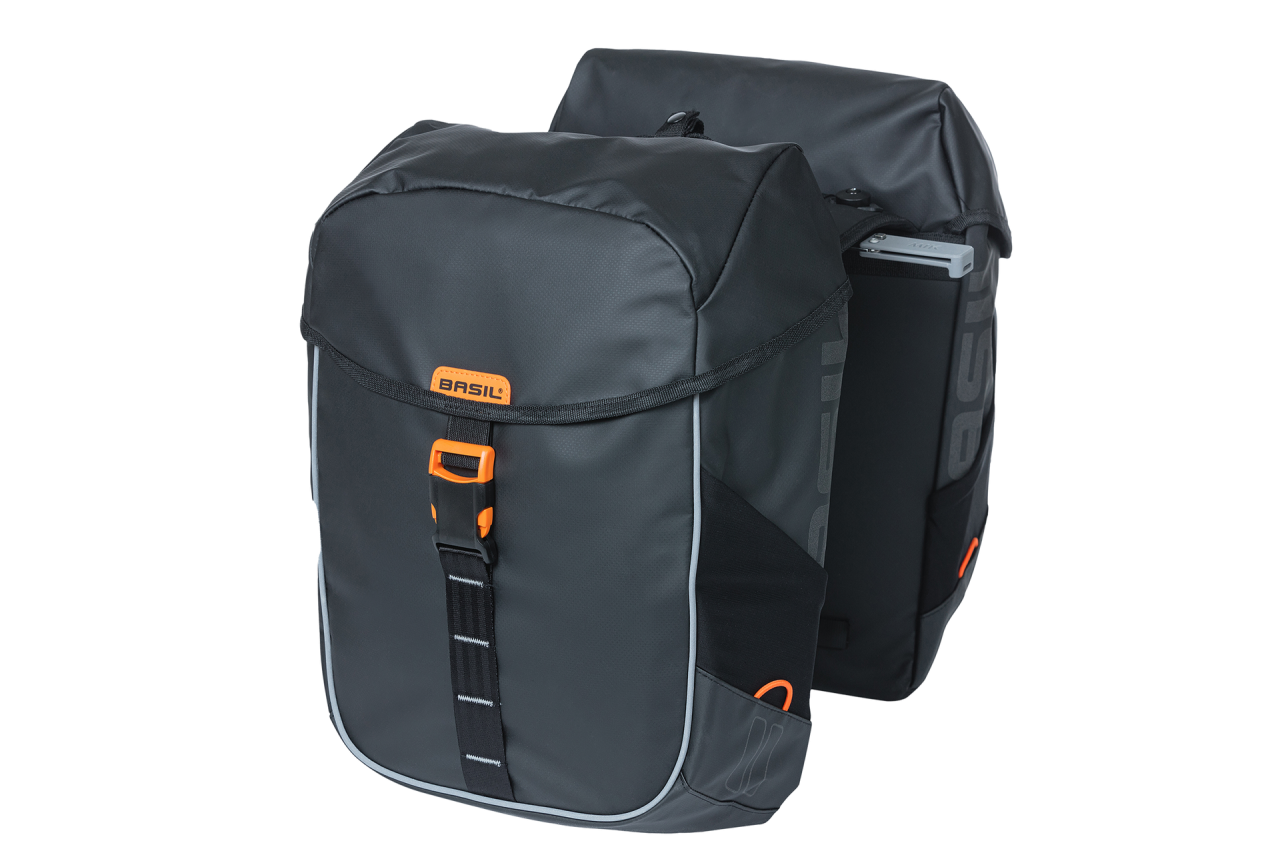 Basil Basil double panniers Miles Tarpaulin MIK nero orange, 34l, MIK