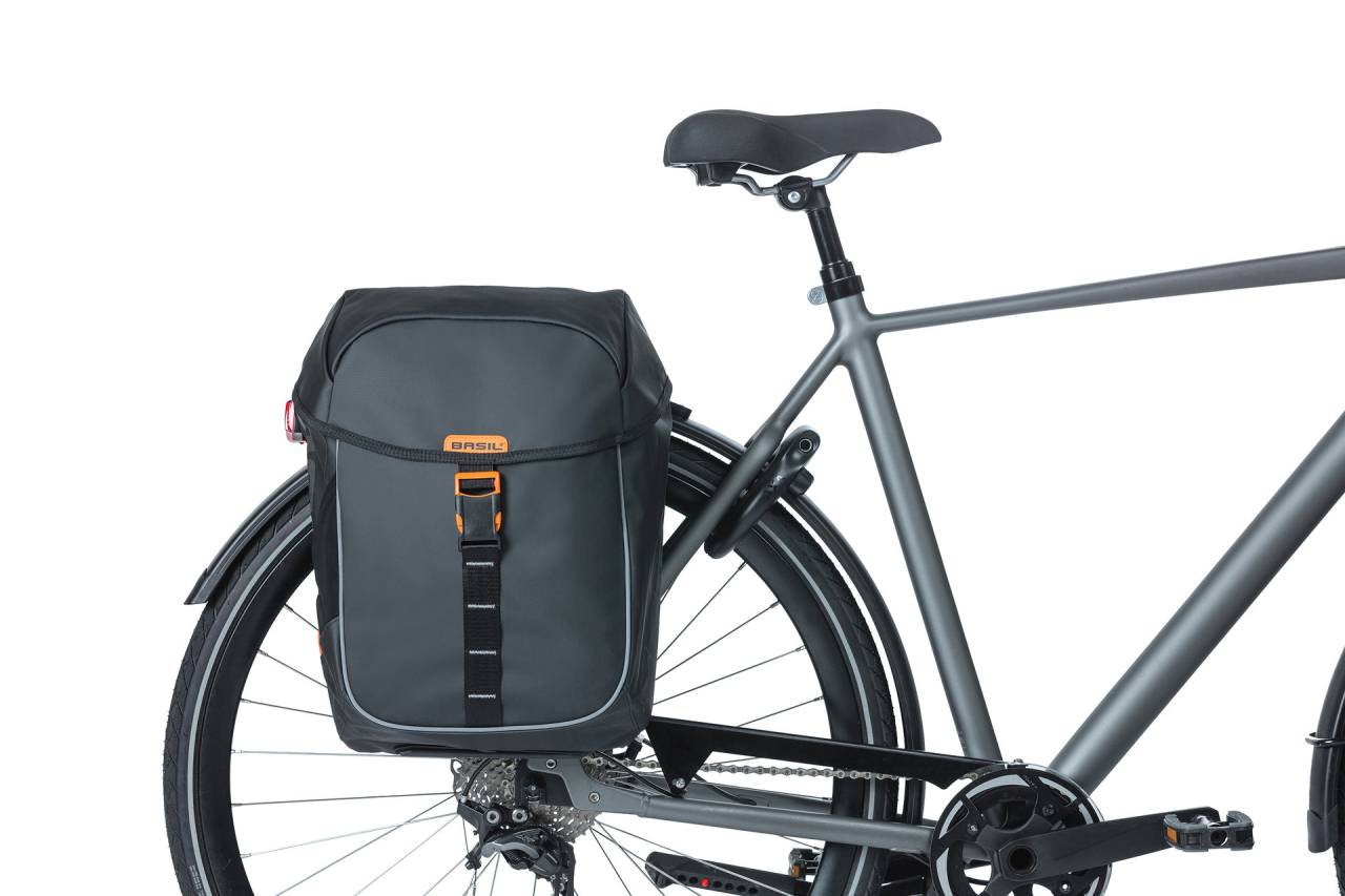 Basil Basil double panniers Miles Tarpaulin MIK nero orange, 34l, MIK