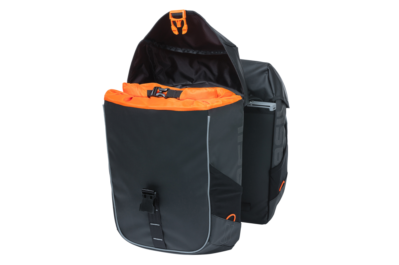 Basil Basil double panniers Miles Tarpaulin MIK nero orange, 34l, MIK