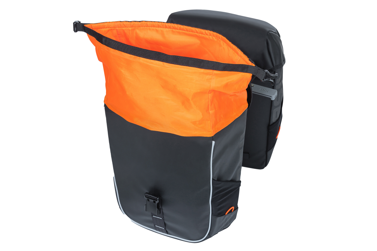 Basil Basil double panniers Miles Tarpaulin MIK nero orange, 34l, MIK