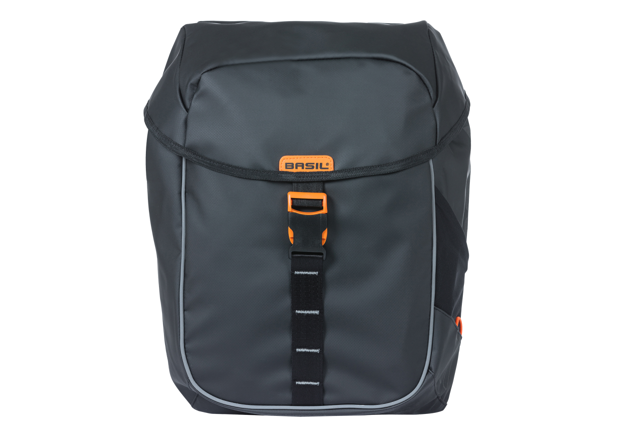 Basil Basil double panniers Miles Tarpaulin MIK nero orange, 34l, MIK
