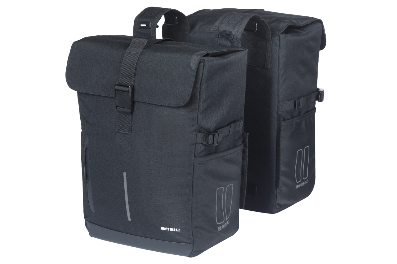 Basil Basil double panniers Move nero, 30l