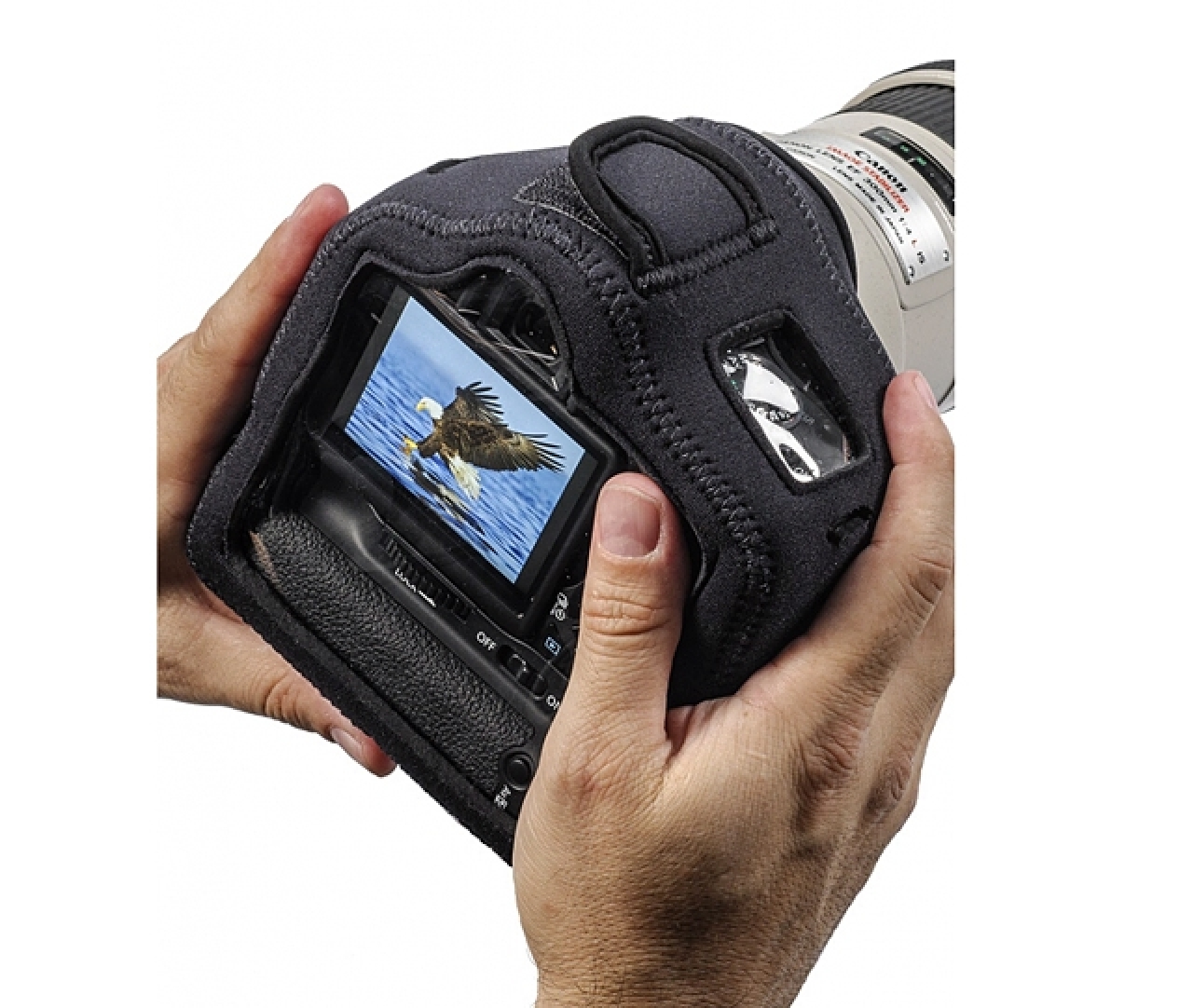 Lens coat Lenscoat - BODYGUARD COMP W/GRIP CLR BACK BLACK