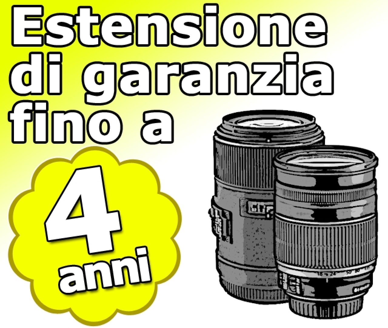  Estensione di garanzia fino 4 anni per Obiettivi fino a 4500 euro