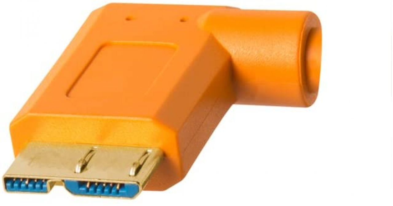 Tether tools Tether Tools - TetherPro USB 3.0 A male to Micro B Right Angle -  15' ORG