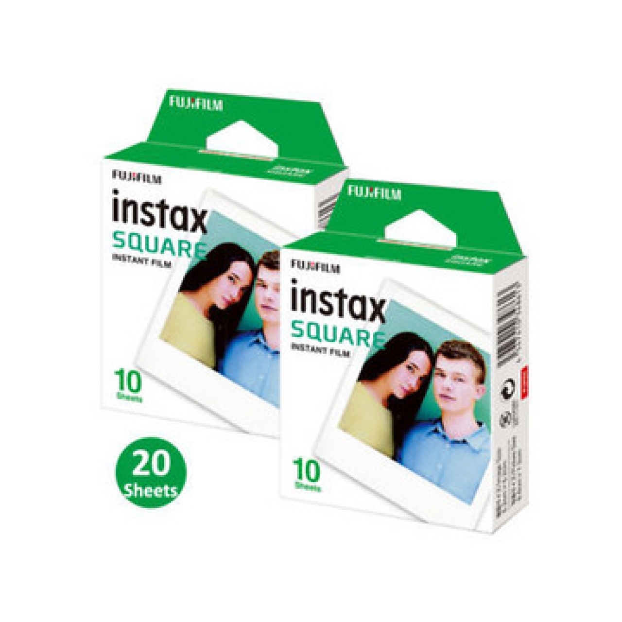 Fujifilm Fujifilm Instax Square Film 6x6 White frame 20 Double