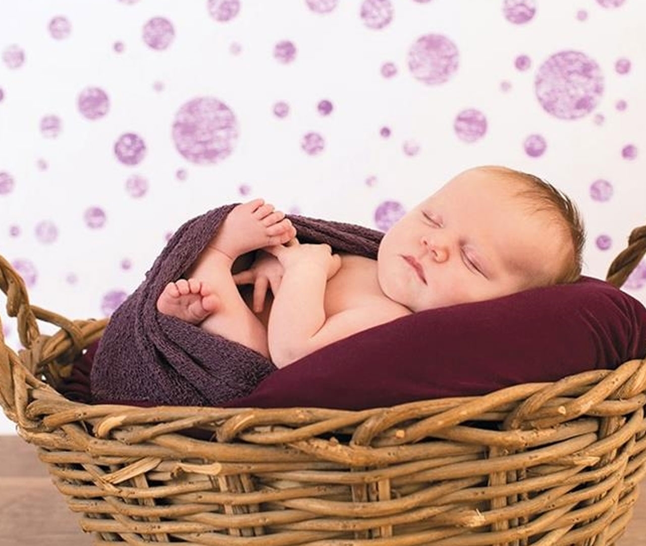 Fondali Fondale Carta 1.21x3.6m - Pois Viola