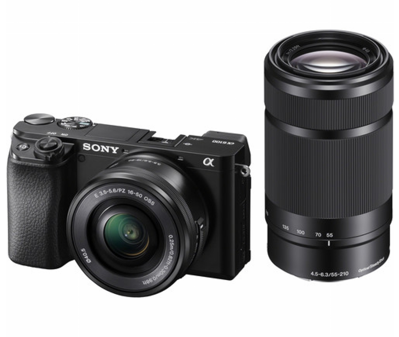 Sony Sony - A6100 + 16-50 F3.5-5.6 OSS + 55-210 F4.5-5.3 OSS -Black