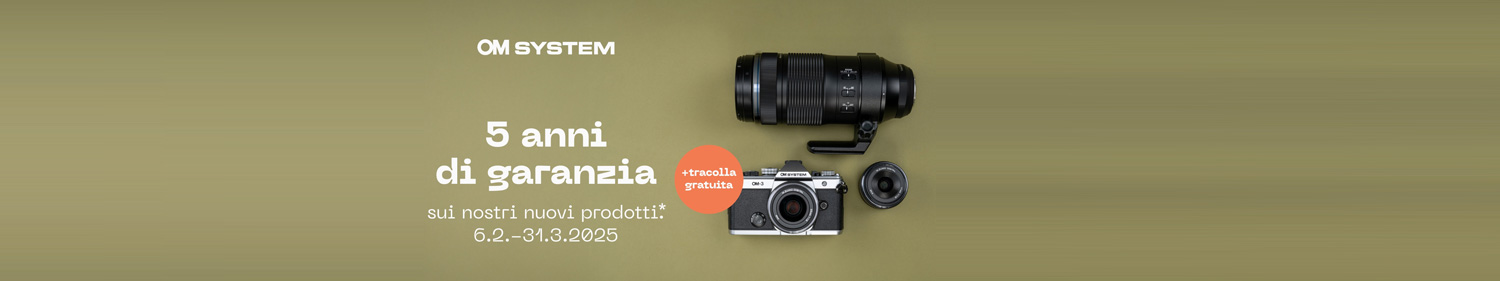 OM System - Garanzia 5 anni sui nuovi prodotti*