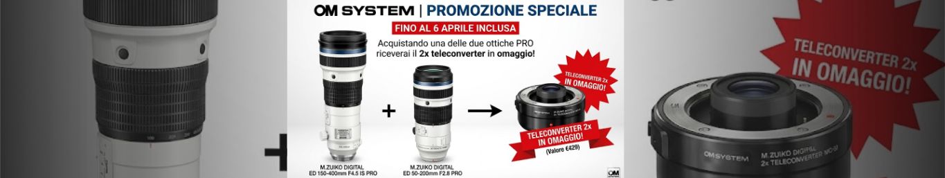 Om System - Promozione lampo 50-200 e 150-400 dal 1 al 6 aprile