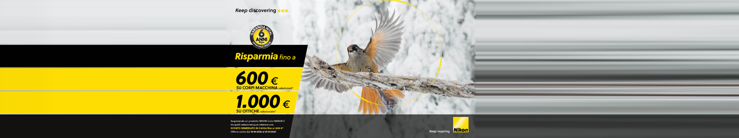 Nikon Sconto in Cassa - Winter Promotion 2026/2027