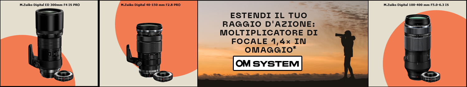 ESTENDI IL TUO RAGGIO D'AZIONE: MOLTIPLICATORE DI FOCALE 1,4× IN OMAGGIO