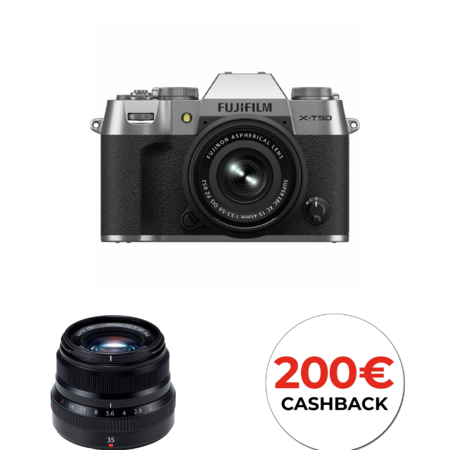 Fujifilm FujiFilm X-T50 + XC 15-45 Silver